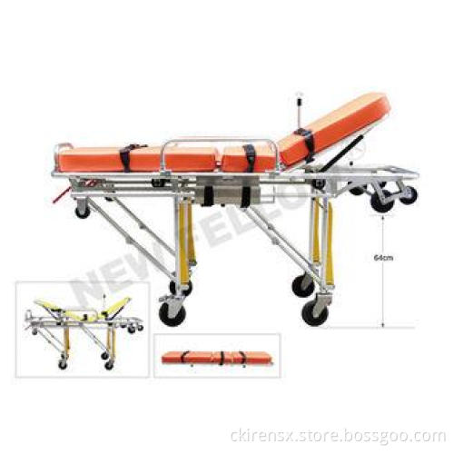 Detached Wheeled Patient Transport Stretcher Stainless Stee